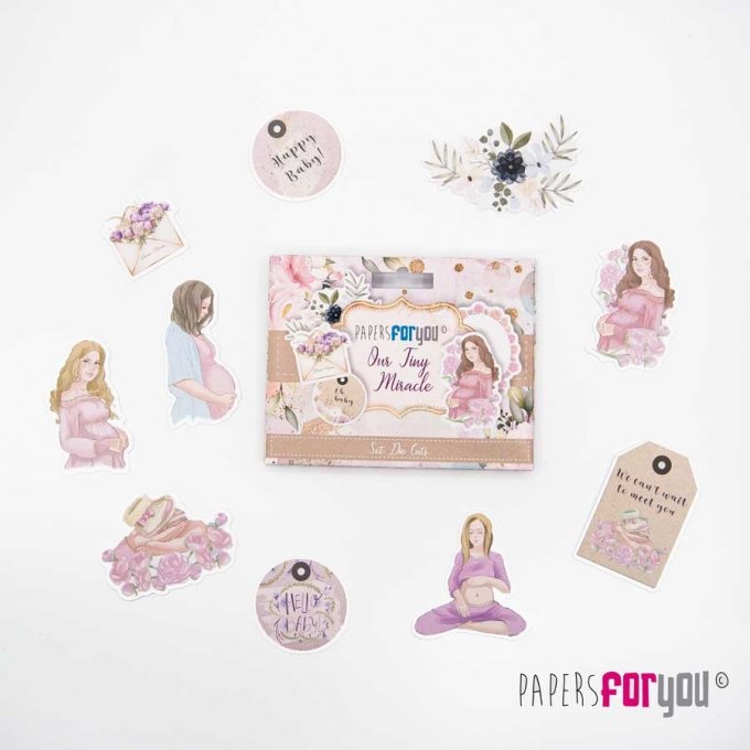 Collection Our tiny miracle, PapersForYou, ensemble de die-cuts (42 pièces)