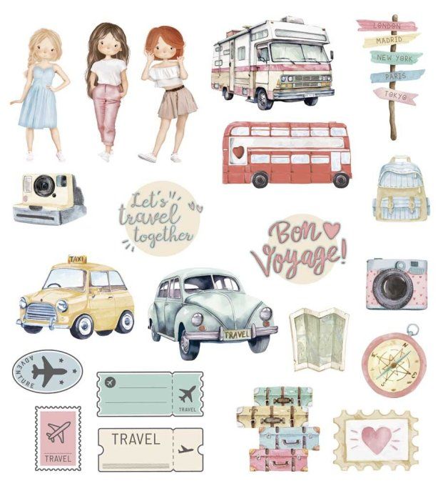 Collection Summer trip, PapersForYou, Die-cuts