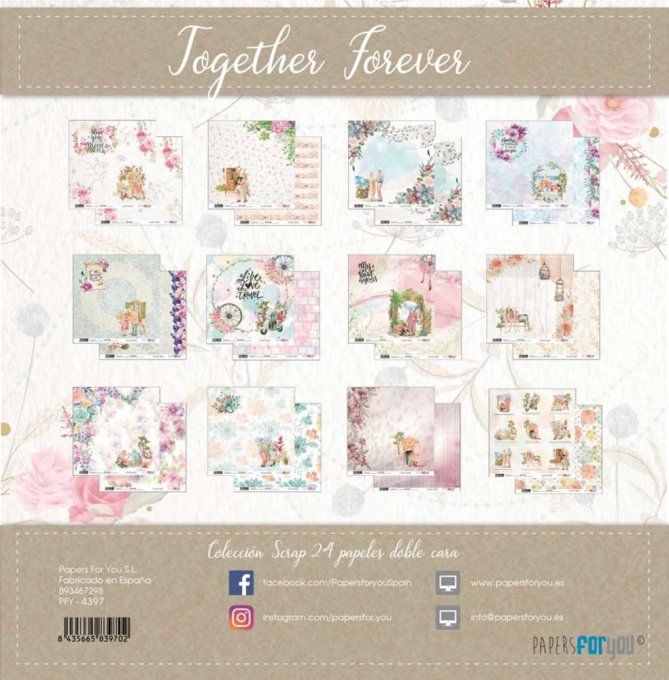 Collection Together forever, PapersForYou, 15x15cm - 24 pages