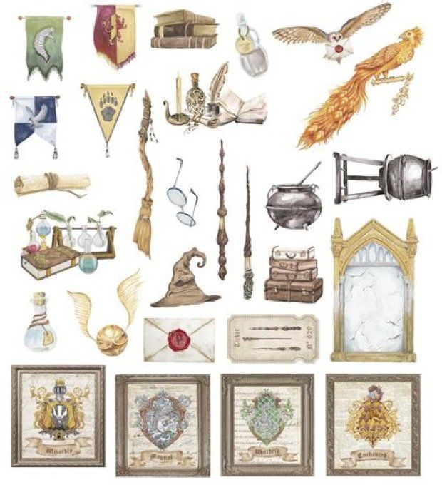 Collection Wizarding adventure, PapersForYou, die-cuts - 28 pièces