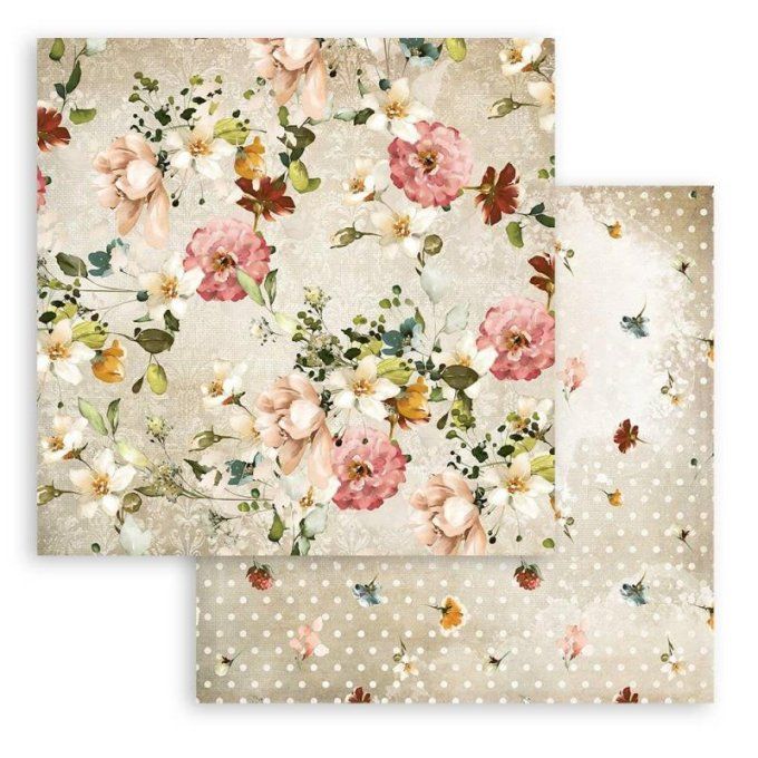 Collection Garden of promises, 30x30cm - 10 feuilles motif recto verso - Stamperia - 190g