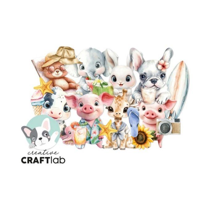 StudioLight, Craftlab - 18 designs, Die-cuts Ephemera - Summer breeze