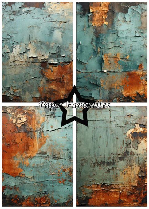 Paper Favourites - 24 feuilles, format A5, 200gsm - Rusty copper, motif recto 