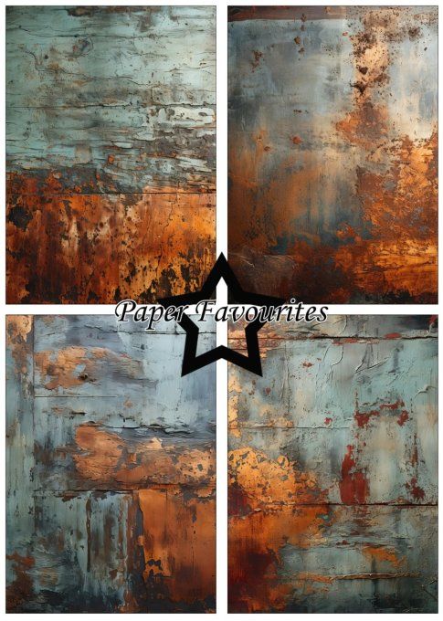 Paper Favourites - 24 feuilles, format A5, 200gsm - Rusty copper, motif recto 