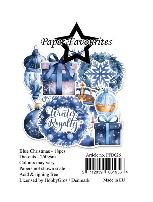 18 Die-cuts, Paper Favourites - Blue Christmas