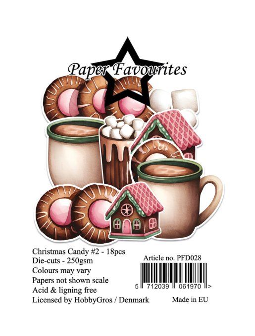 18 Die-cuts, Paper Favourites - Christmas candy