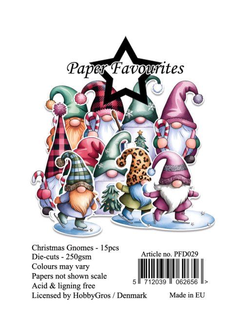 15 Die-cuts, Paper Favourites - Christmas gnomes