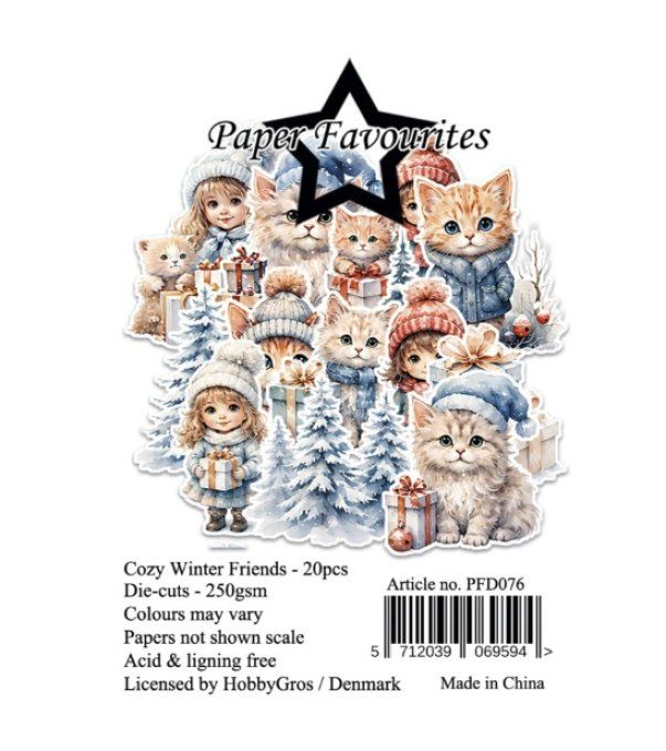 20 Die-cuts, Paper Favourites - Cozy winter friends