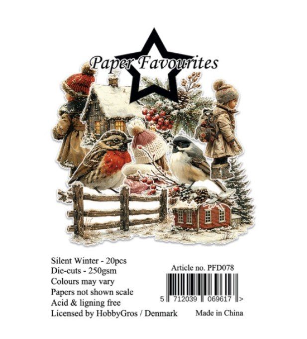 20 Die-cuts, Paper Favourites - Silent winter