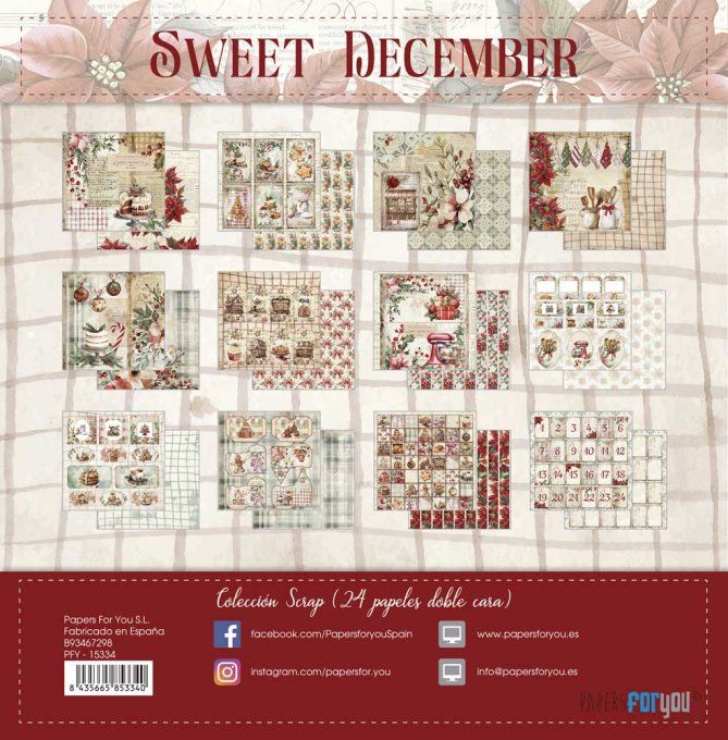 Collection Sweet December, PapersForYou, 15x15cm - 24 pages
