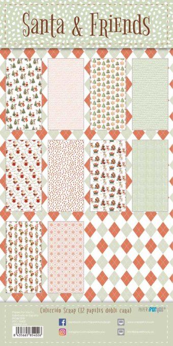 Collection Santa & Friends, PapersForYou, 15x30cm - 10 pages