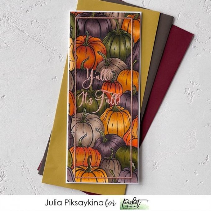 Tampon de fond - All the gourds - Picket Fence studios - dimension : 9.2x9.7cm