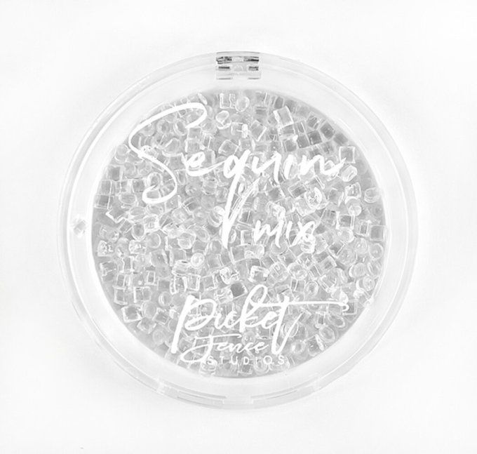 Mélange de sequins, de différentes tailles - 14g, Ice cubes