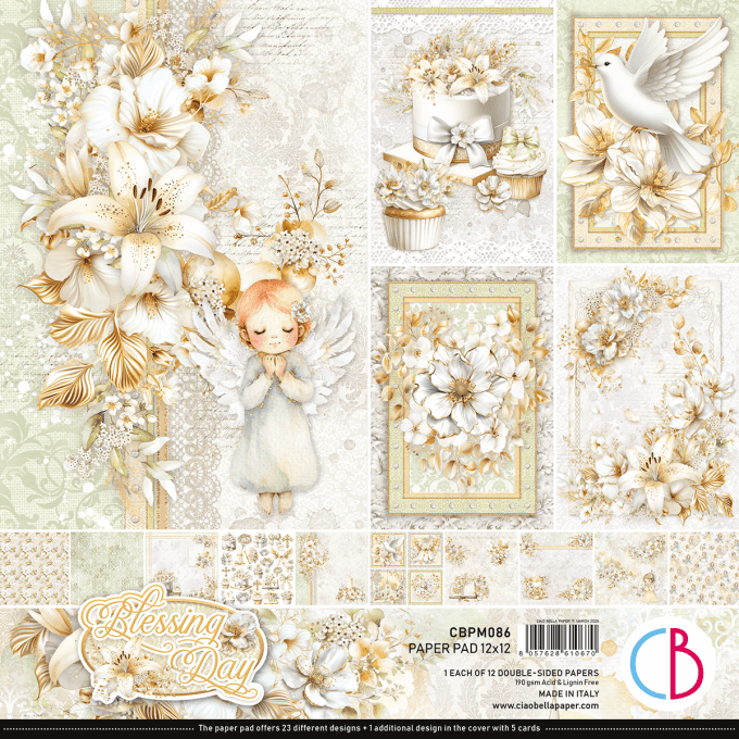 Ciao Bella, collection Blessing day - 30x30cm - 12 feuilles - 190gsm 
