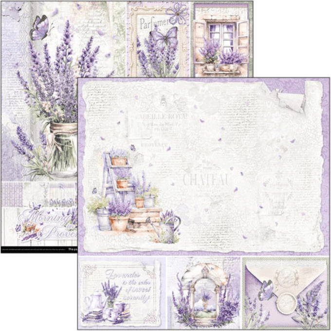 Ciao Bella, collection Morning in Provence -  30x30cm - 12 feuilles - 190gsm