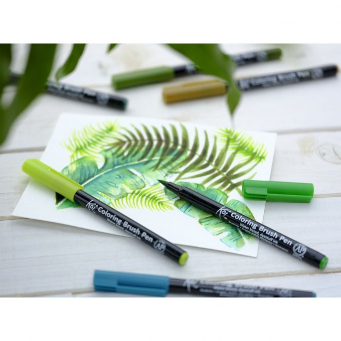 6 feutres Sakura, watercolor brush pens - Botanicol
