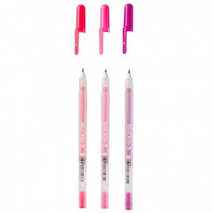 3 stylos Gelly Roll - Moonlight fluorescent (numéros 418/420/421)