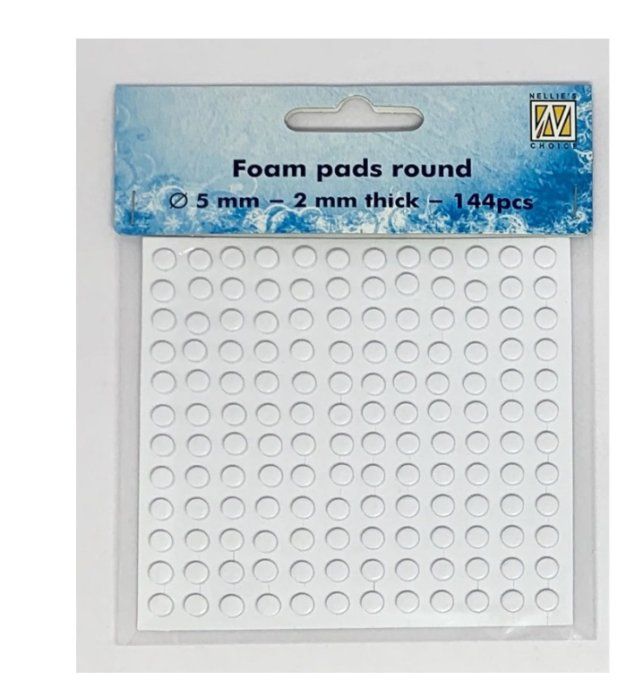 144 mousse 3D adhésifs, forme ronde - diamètre 5mm, épaisseur 2mm