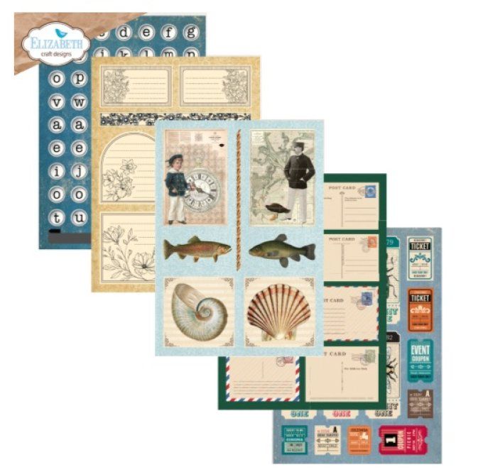 Elizabeth Craft - Rest & Relaxation A5 Patterned Cardstock Everyday Ephemera 2 by Everyday Memories
