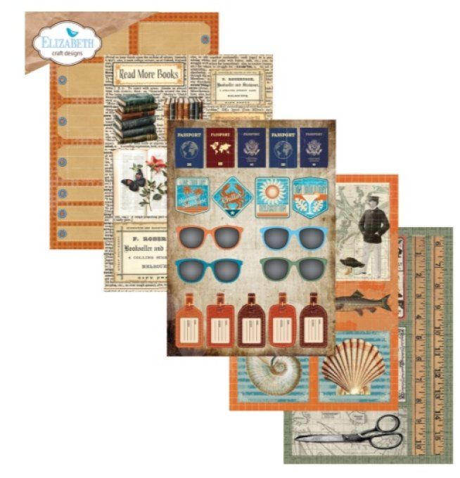 Elizabeth Craft - Rest & Relaxation A5 Patterned Cardstock Everyday Ephemera 2 by Everyday Memories