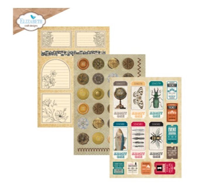 Elizabeth Craft - Rest & Relaxation A5 Patterned Cardstock Everyday Ephemera 2 by Everyday Memories