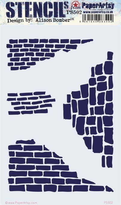 Pochoir - PaperArtsy - Dimension : 16x23.5cm environ