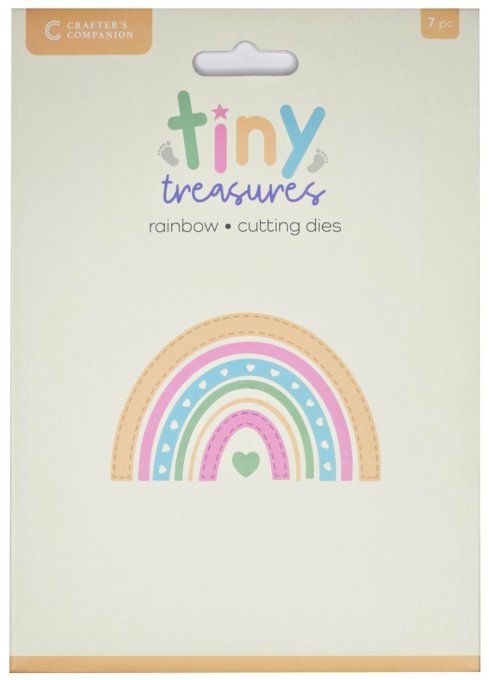 Ensemble de 7 dies, Arc en ciel, Tiny treasures, crafter's companion