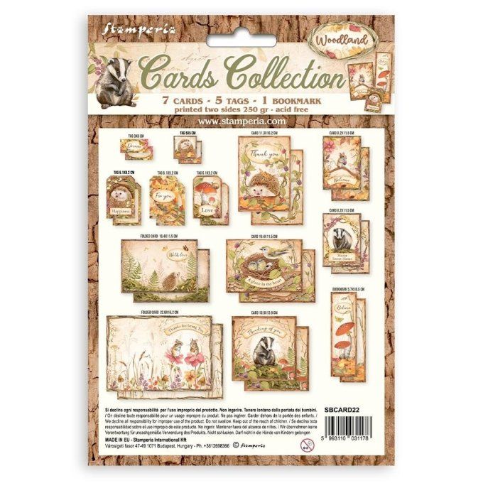 Collection Woodland, cartes - 250g