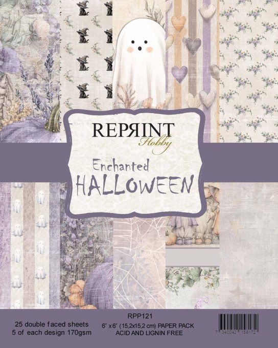 Reprint - Enchanted Halloween - 15 feuilles, 170gsm - format 20x20cm environ 