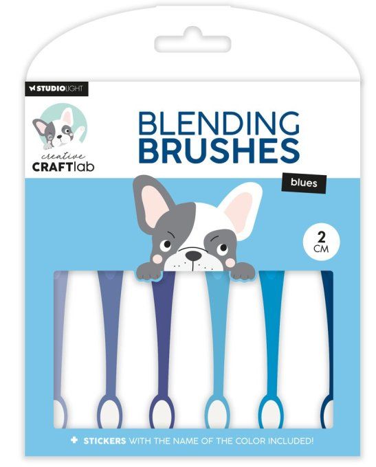 6 blending brushes pour encre - dimension de la brosse 2cm 