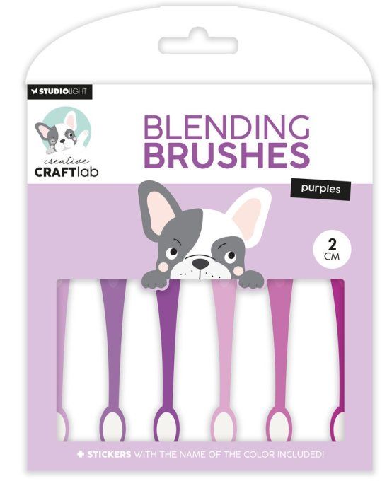 6 blending brushes pour encre - dimension de la brosse 2cm