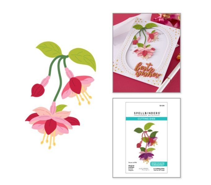 8 Matrices de découpe, Spellbinders, Magical fuchsia
