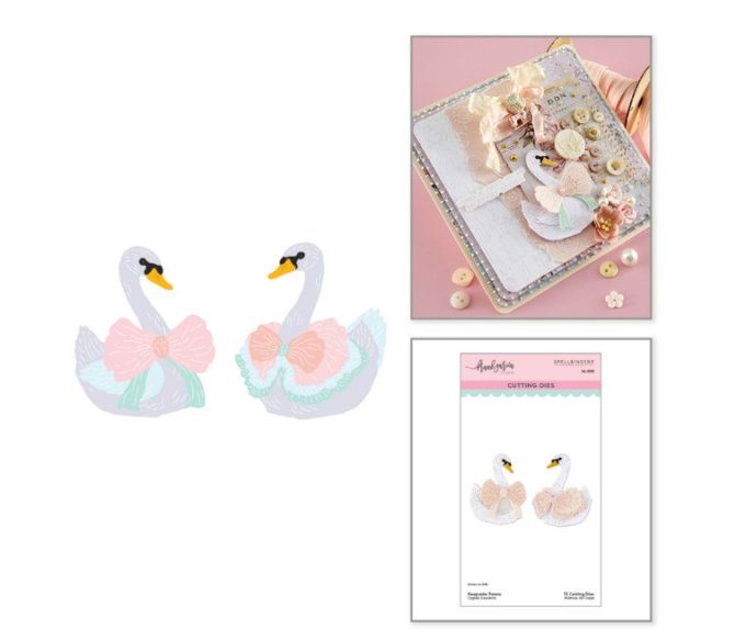 13 Dies/matrices de découpe, Spellbinders - keepsake Swans