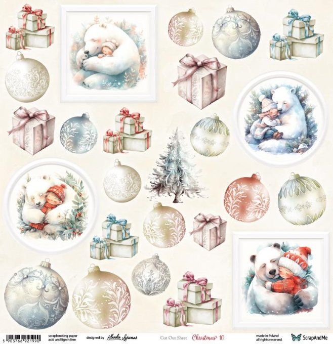Feuille à l'unité, 30x30cm - christmas, n°10