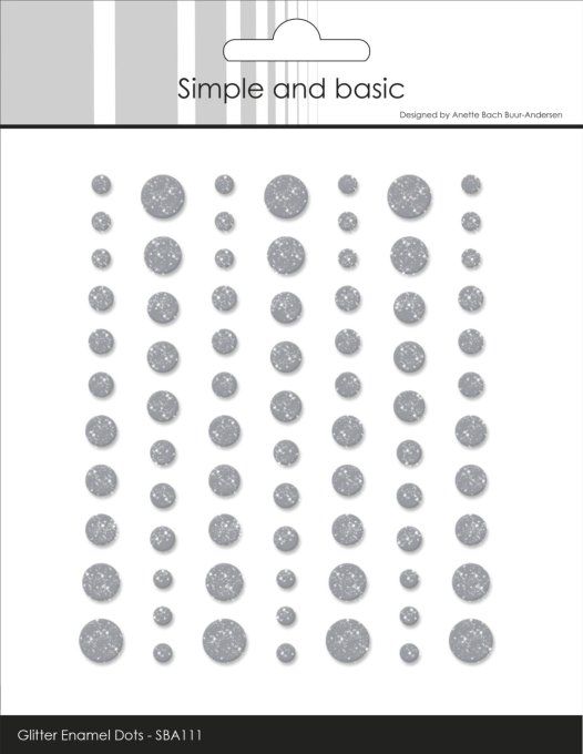 77 Enamels dots adhésifs - Paillettes - tailles différentes - couleur : Concrete