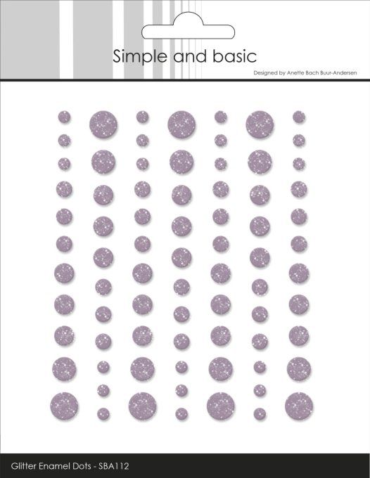 77 Enamels dots adhésifs - Paillettes - tailles différentes - couleur : Heather