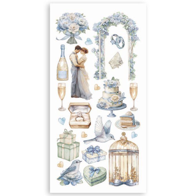 Stamperia, Timeless, 4 feuilles de die-cuts prédécoupés, dimension 15x30cm environ