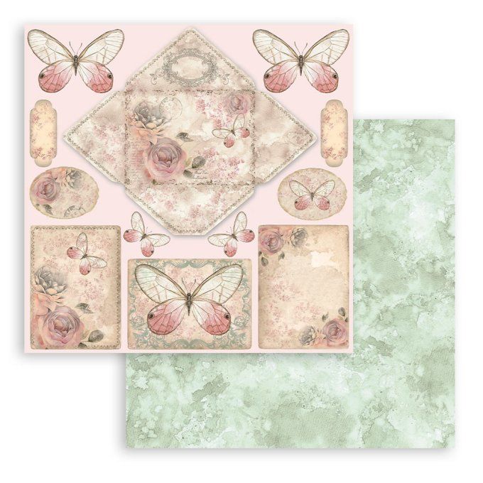 Papier scrapbooking, 30.5x30.5cm, Shabby Rose, Stamperia
