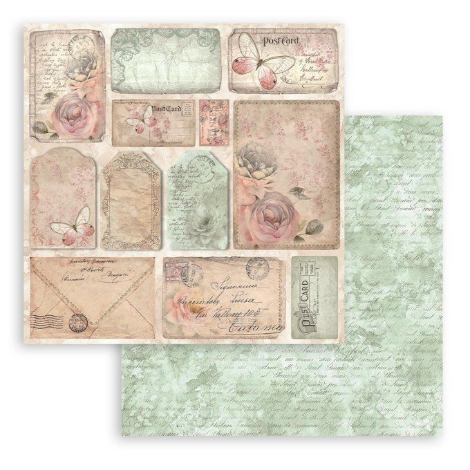 Papier scrapbooking, 30.5x30.5cm, Shabby Rose, Stamperia