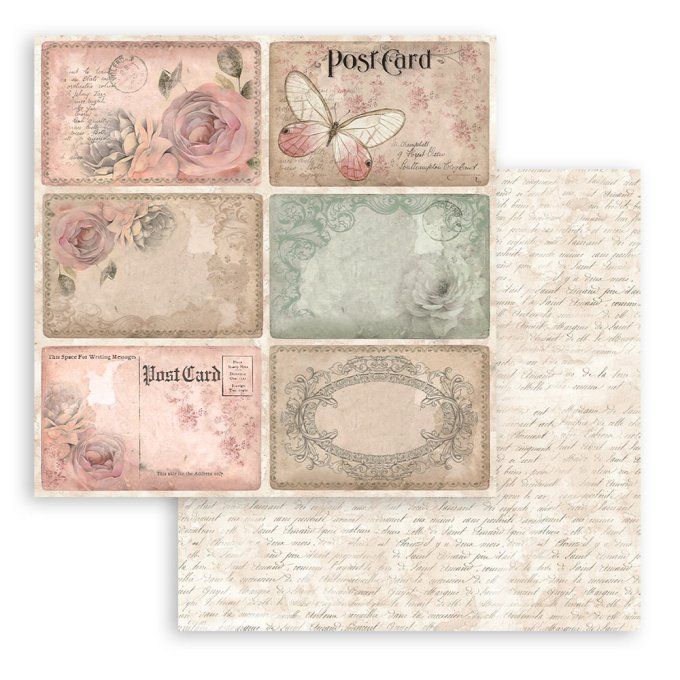 Papier scrapbooking, 30.5x30.5cm, Shabby Rose, Stamperia