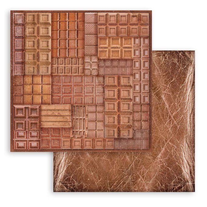 Collection Coffee and chocolate, 30x30cm, 10 feuilles motif recto verso, Stamperia, 190g, Background