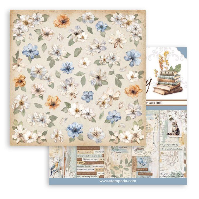 Papier scrapbooking, 30.5x30.5cm, Secret diary, Stamperia