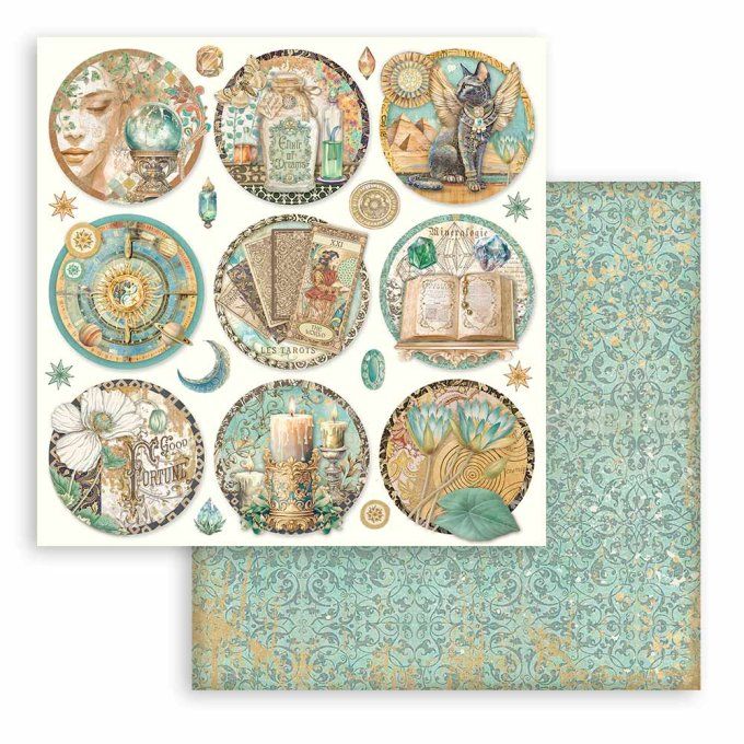 Papier scrapbooking, 30.5x30.5cm, Fortune, Stamperia