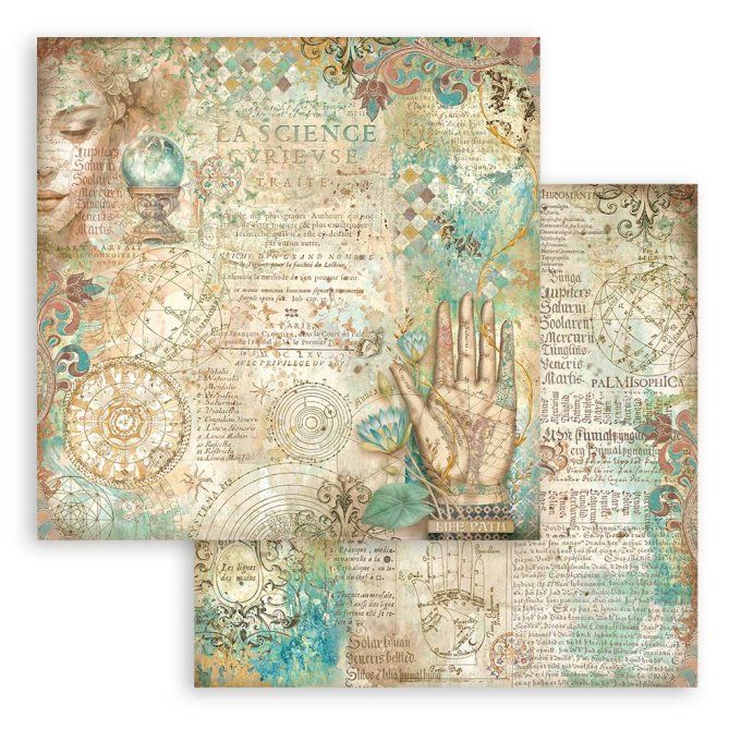 Papier scrapbooking, 30.5x30.5cm, Fortune, Stamperia