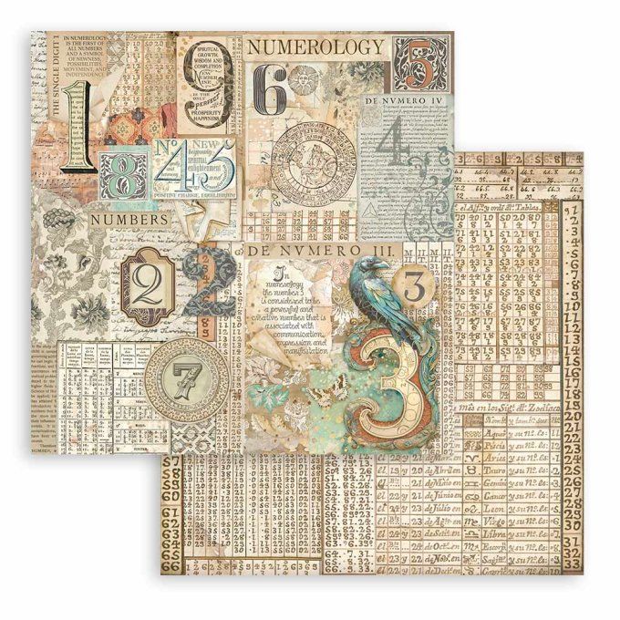 Papier scrapbooking, 30.5x30.5cm, Fortune, Stamperia