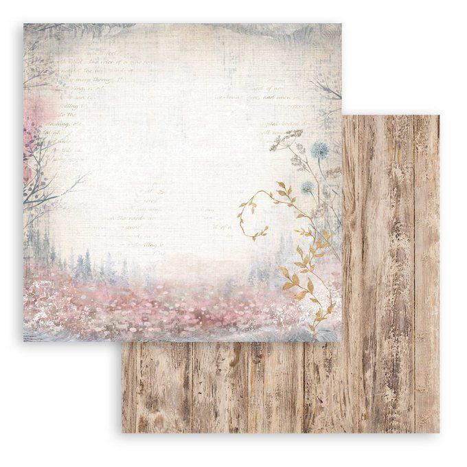 Papier scrapbooking, 30.5x30.5cm, Dewdrops, Stamperia - 10 feuilles
