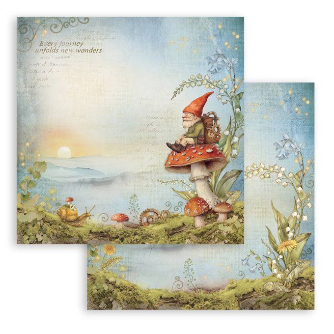 Papier scrapbooking, 30.5x30.5cm, Hidden Grove  - Stamperia - 10 feuilles