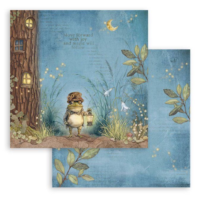 Papier scrapbooking, 30.5x30.5cm, Hidden Grove  - Stamperia - 10 feuilles