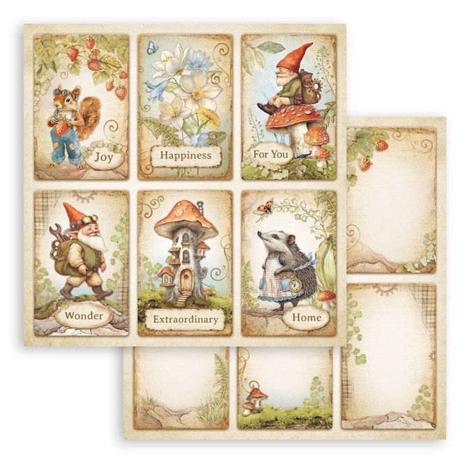 Papier scrapbooking, 30.5x30.5cm, Hidden Grove  - Stamperia - 10 feuilles