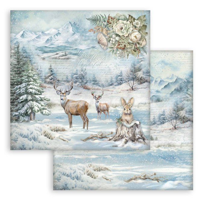 Papier scrapbooking, 30.5x30.5cm, The Owl's house - Stamperia - 10 feuilles